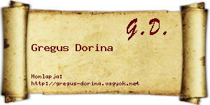 Gregus Dorina névjegykártya