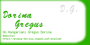 dorina gregus business card